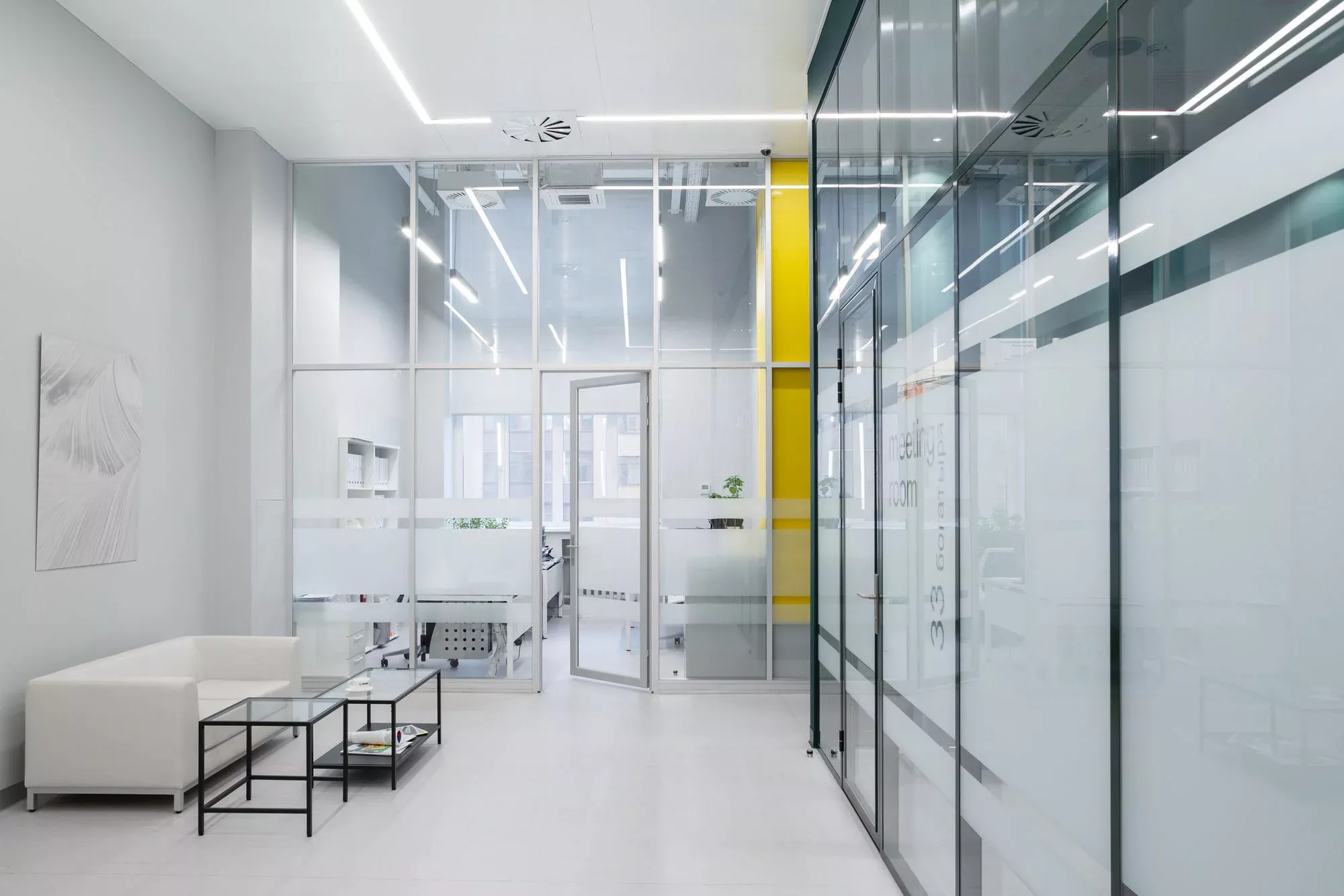 Фото Алюминиевые перегородки с остеклением NAYADA-Standart