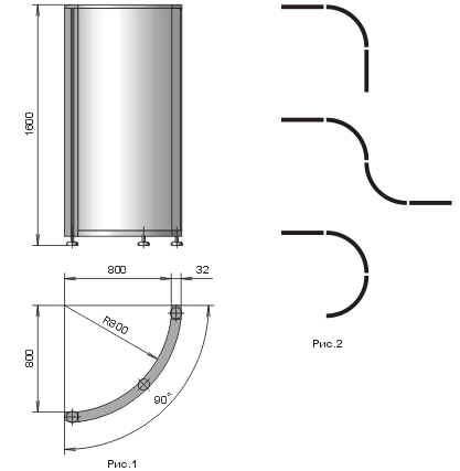 Варианты соединения модулей перегородки
