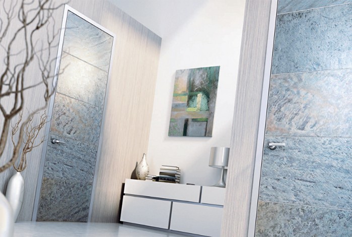 Фото Новинка  - фактурная дверь в камне «Bluestone»