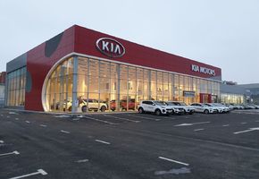 Фасады, мебель, перегородки, двери и панели для автосалона KIA