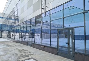 Козырьки и навесы из стекла в проекте Козырьки из стекла в Аэропорт г.Уфа