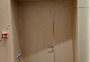 Шпонированные двери Regina в проекте Облицовка стен, лифтов, двери для СИБУР в г.Тобольск АБК2